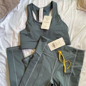 Fabletics charcoal gray set (size medium)